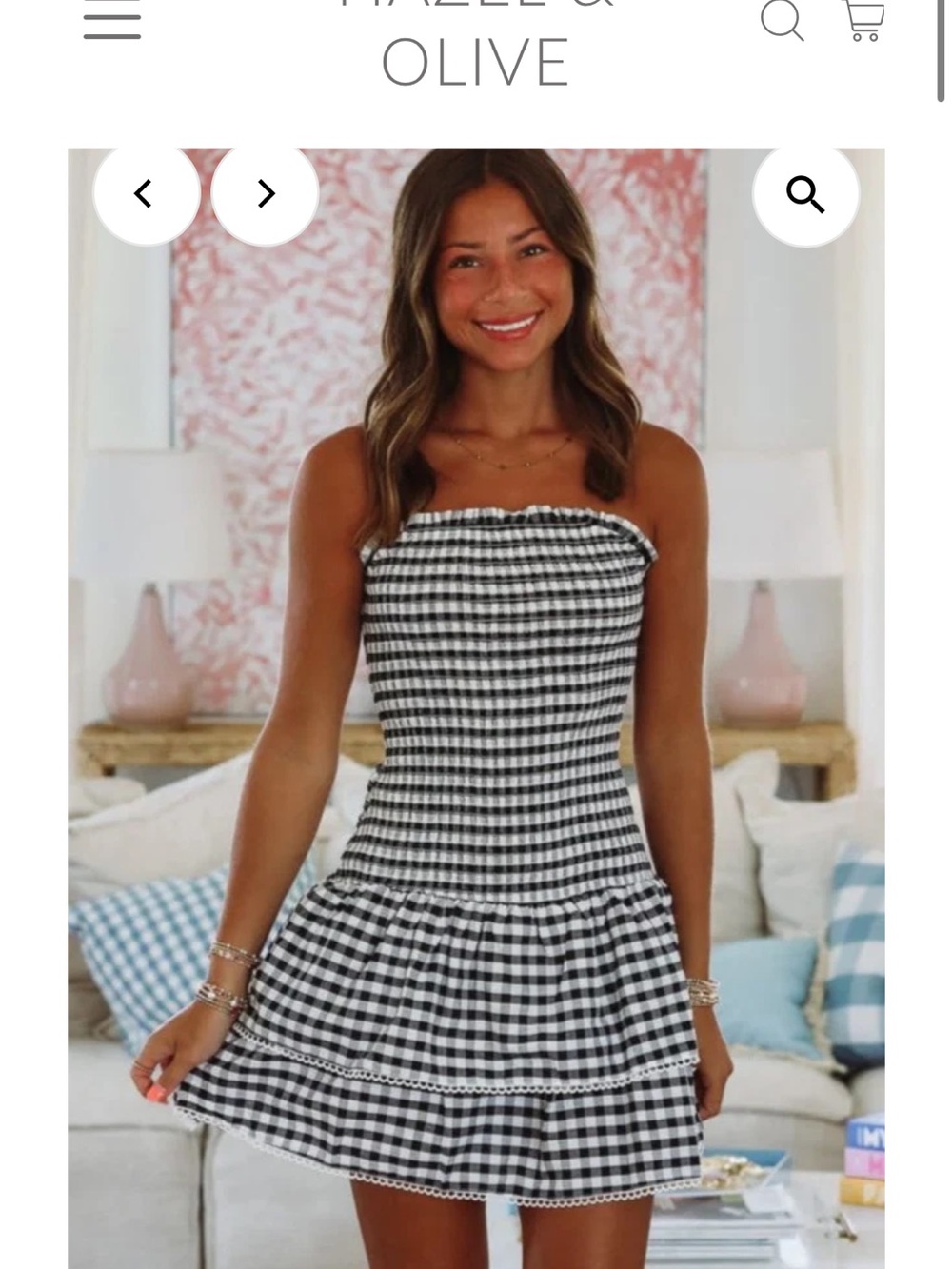 Hazel & Olive Clock Stopper White and Black Mini Dress